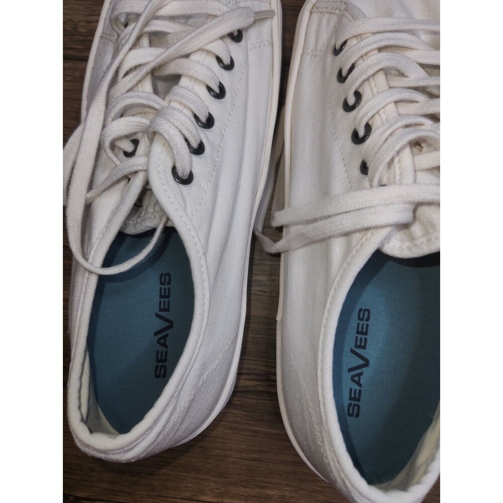 SeaVees Monterey Platform Sneakers, White Canvas; Women's Size 10 - Picture 16 of 16